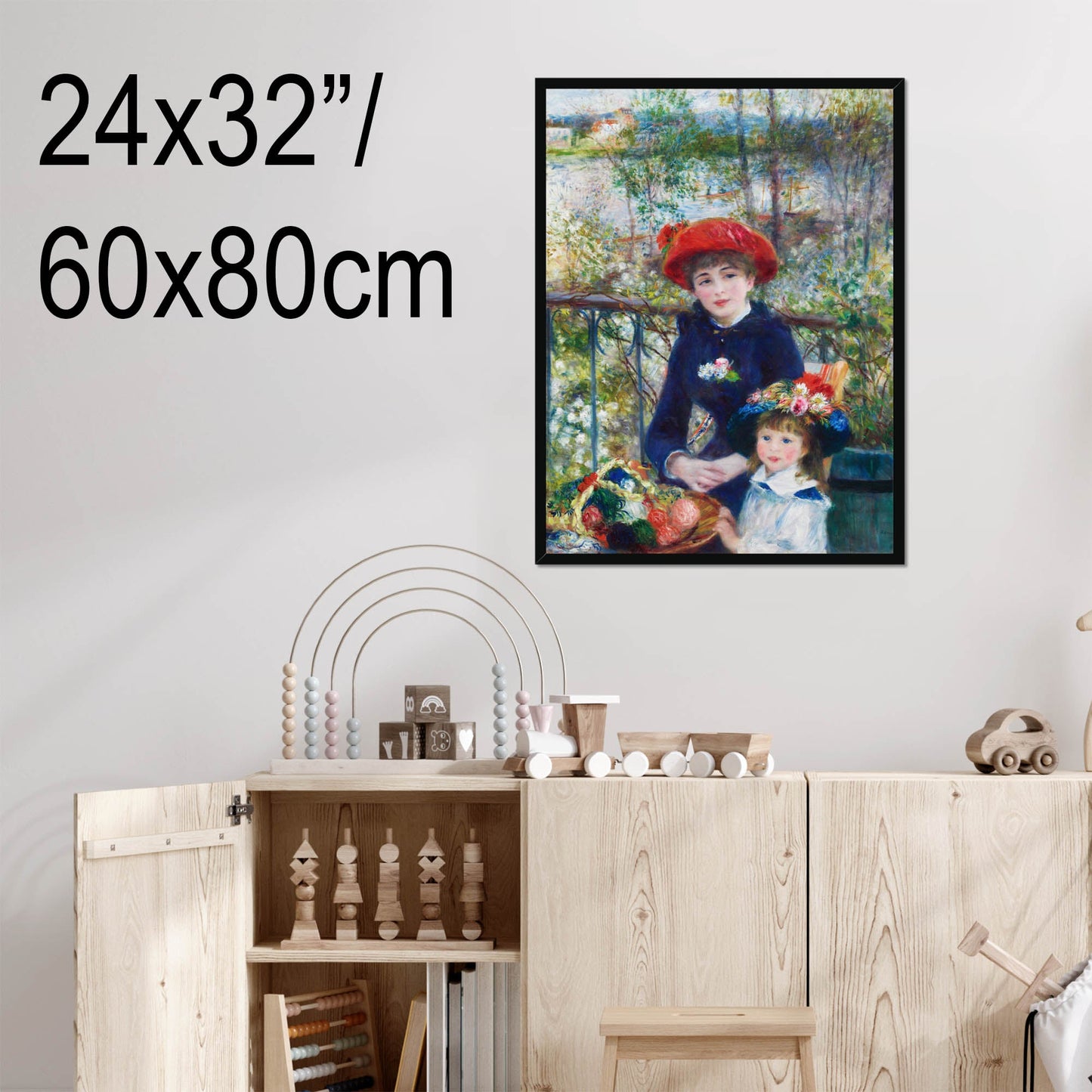"Two Sisters (On the Terrace)" by Pierre-Auguste Renoir on Framed Prints, Canvas, Framed Canvas, Acrylic or Print-only