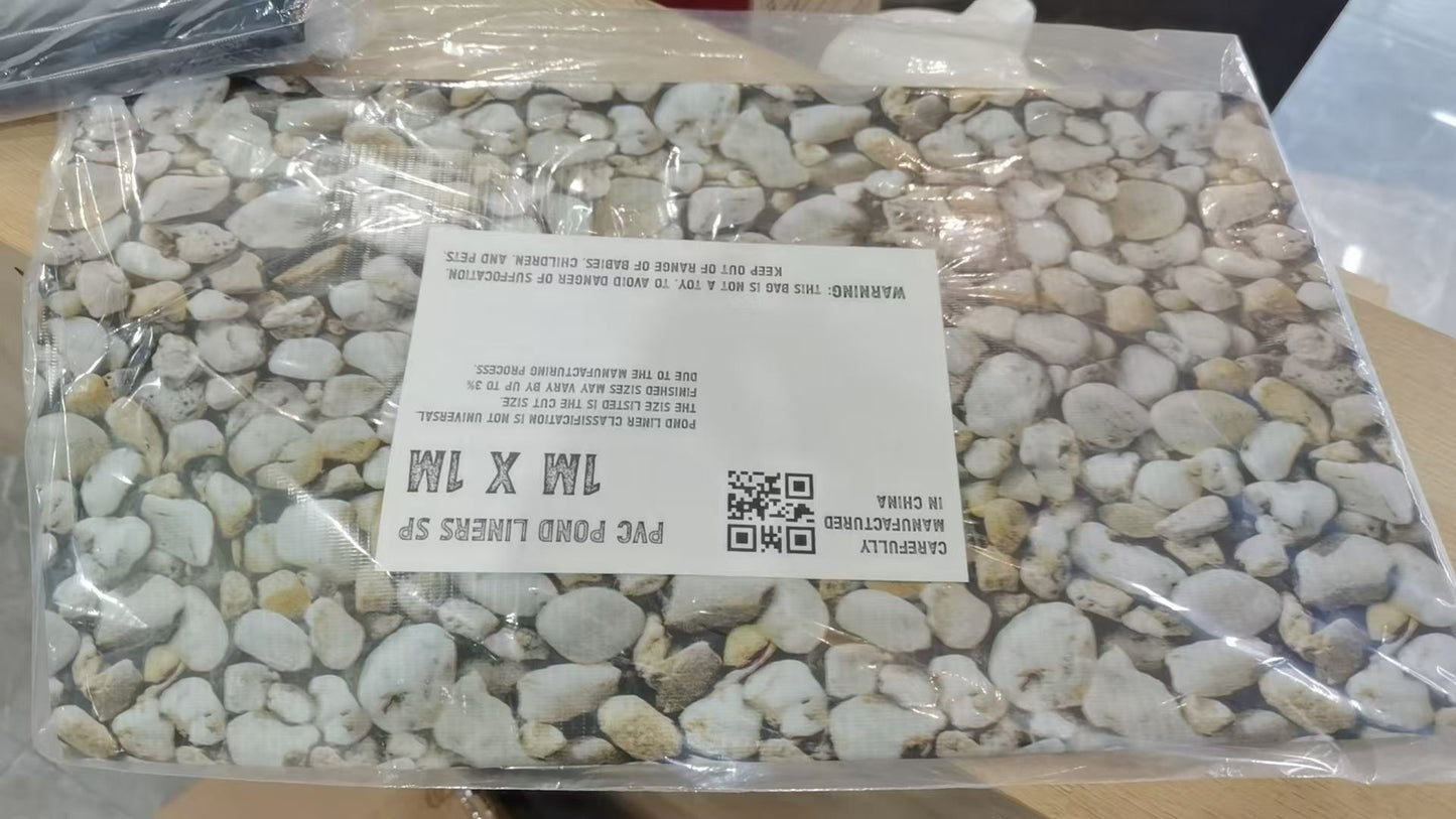 Small Pebble Print PVC 450gsm Pond Liner 4m x 6m