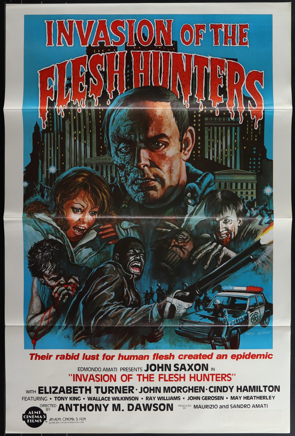 Invasion Of The Flesh Hunters (1980) Original US One Sheet Movie Poster 27 x 41
