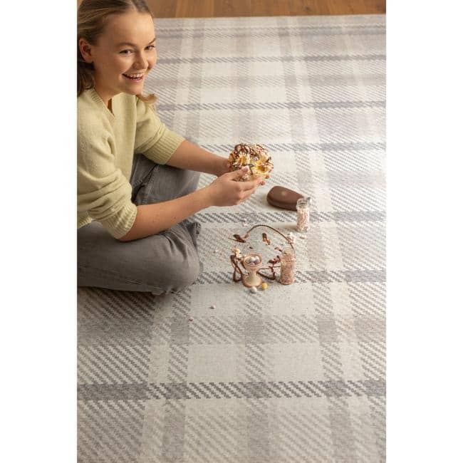 Eco-Washable Rug Tartan Design