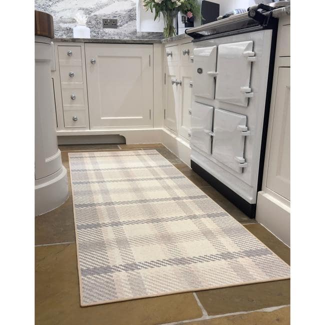 Eco-Washable Rug Tartan Design