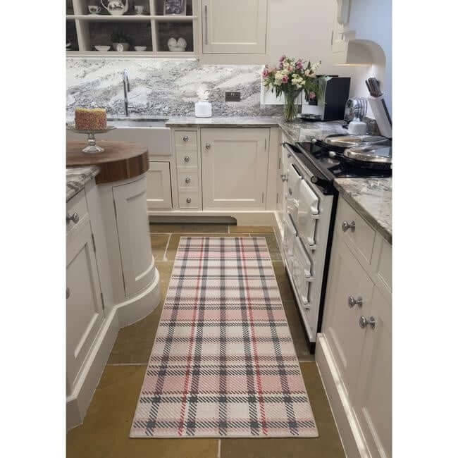 Eco-Washable Rug Tartan Design