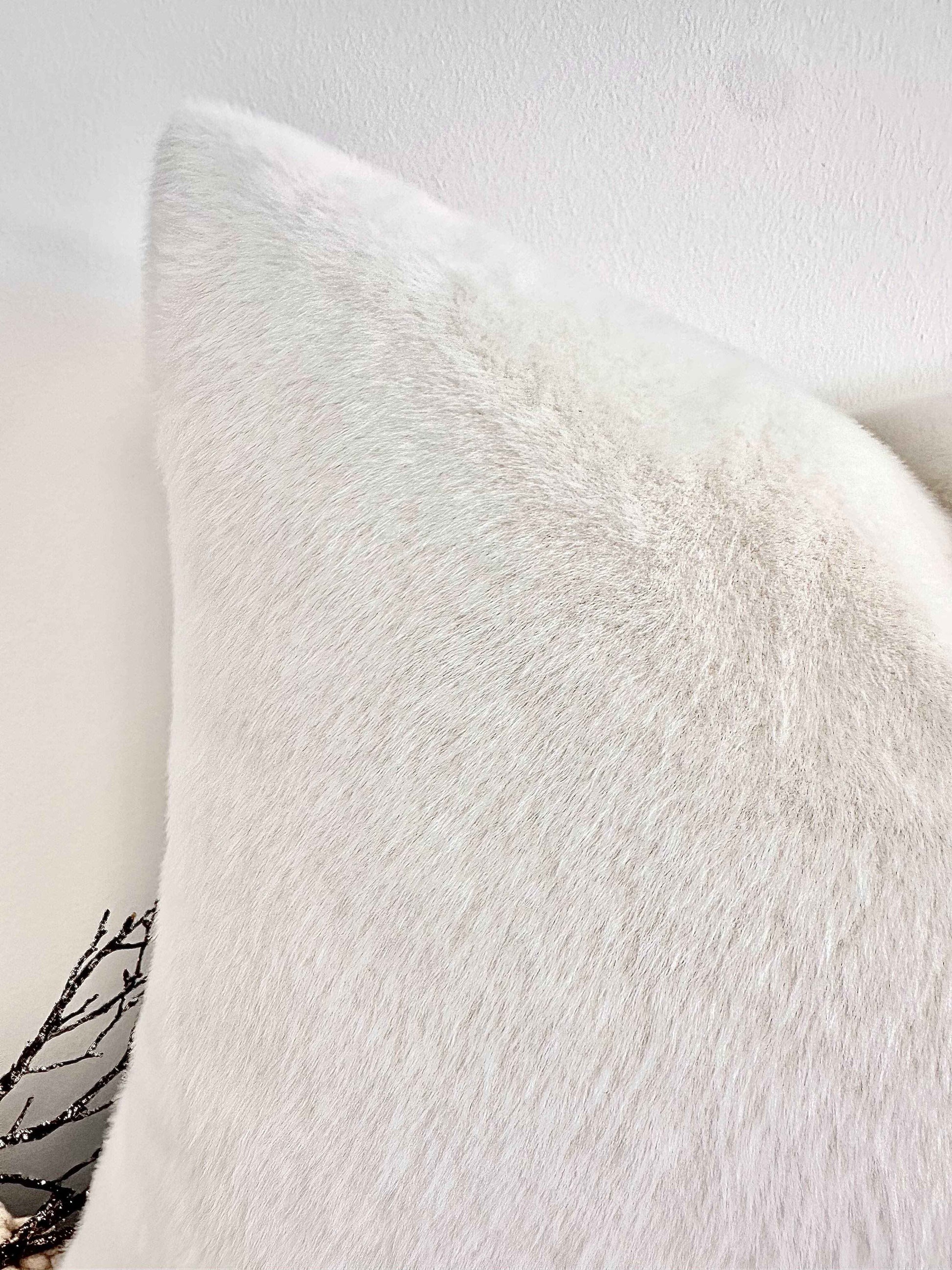 The Couture Cushion - The Luxury Ivory Faux Fur - Style No 117