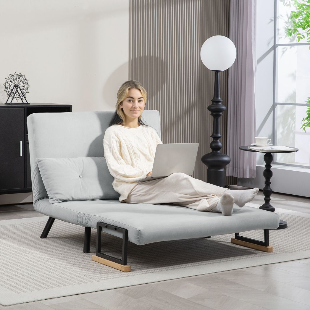 HOMCOM Click Clack 2 Seater Sofa Bed for Living Room, Guest Room