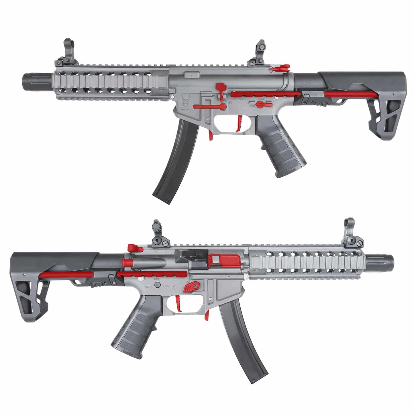 King Arms PDW 9mm SBR Long – Grey & Red LTD Edition