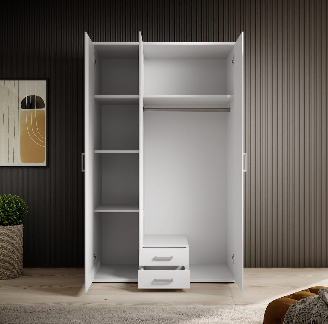 Karl Hinged Door Wardrobe 120cm