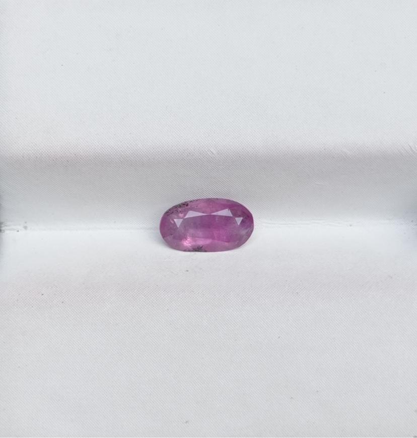 0.60ct Sapphire for Sale - Kashmiri Sapphire Gemstone with Natural Inclusions - Dimensions 7.1x4x2.5mm
