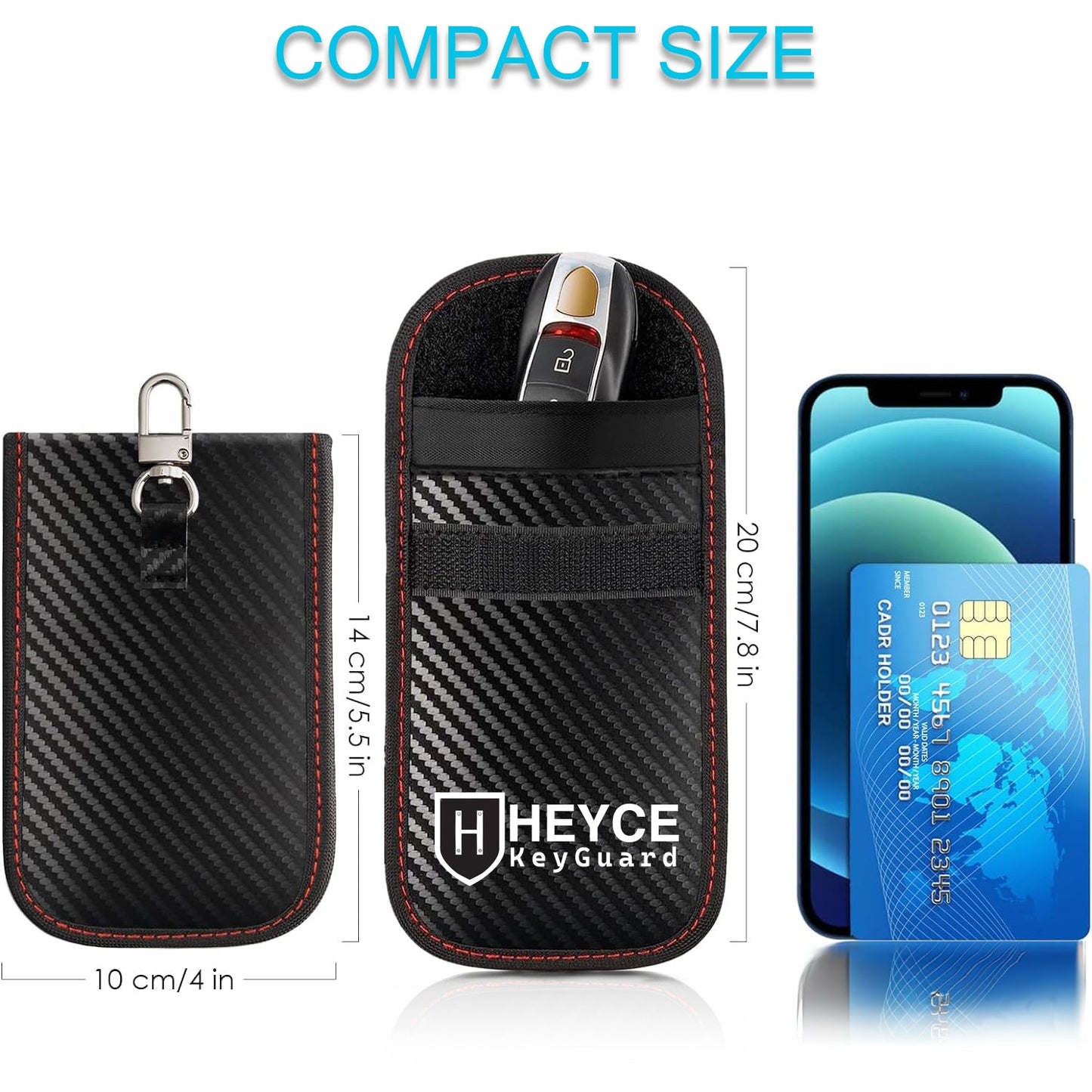 KeyGuard Faraday Pouch for car keys, Faraday Bag, Signal Blocking Pouch, keyless car anti theft bag