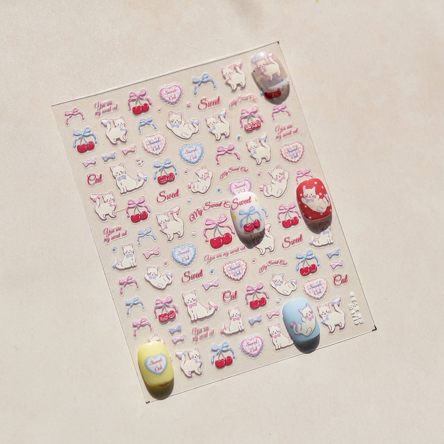 Hello Claws | Kitty And Bear Nail Deco Sticker