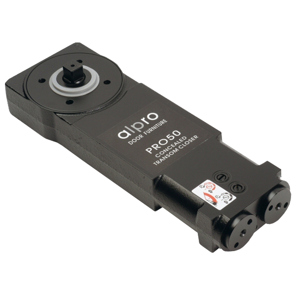 ALPRO PRO50 90° Hold Open With Sideload Arm Medium Duty Transom Door Closer C/W Pivot & Arm