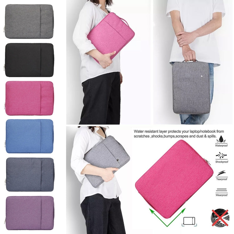 13.3-inch Universal Denim Laptop Sleeve with Zipper, 35.5x26.5x2cm, Purple