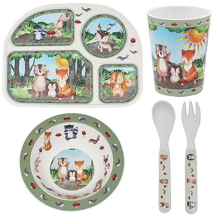 4 Piece Baby Dinner Woodland