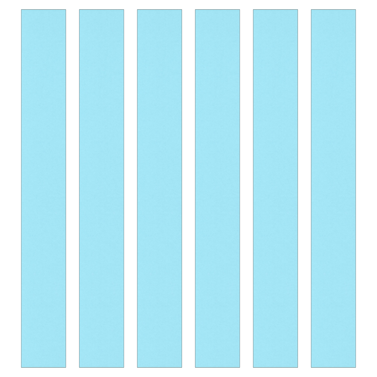 Light Blue Paper Chain Card Strips. 5 Meter / 16 Feet Long. Wedding Party Decor