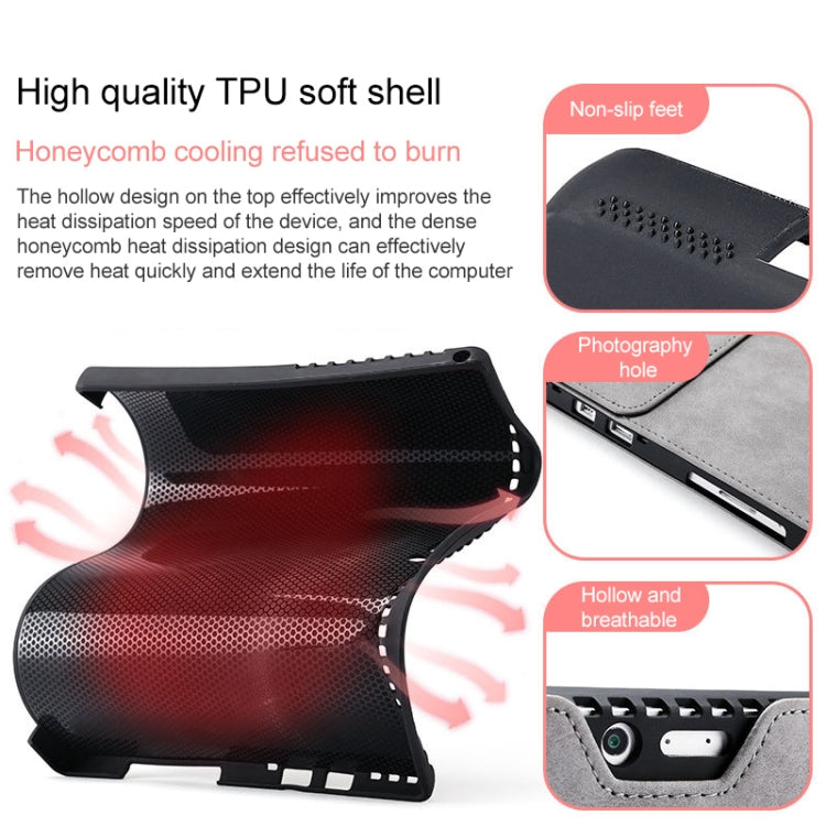 For Microsoft Surface Pro 7 / 7+ South African Sheepskin Magnetic Horizontal Flip Leather Case + Power Supply Bag with Pen Slot & Holder, Case + Power Supply Bag