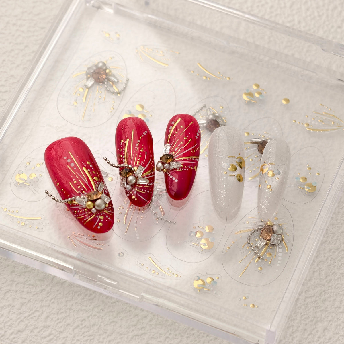 Hello Claws | Gold Firework Nail Deco Sticker