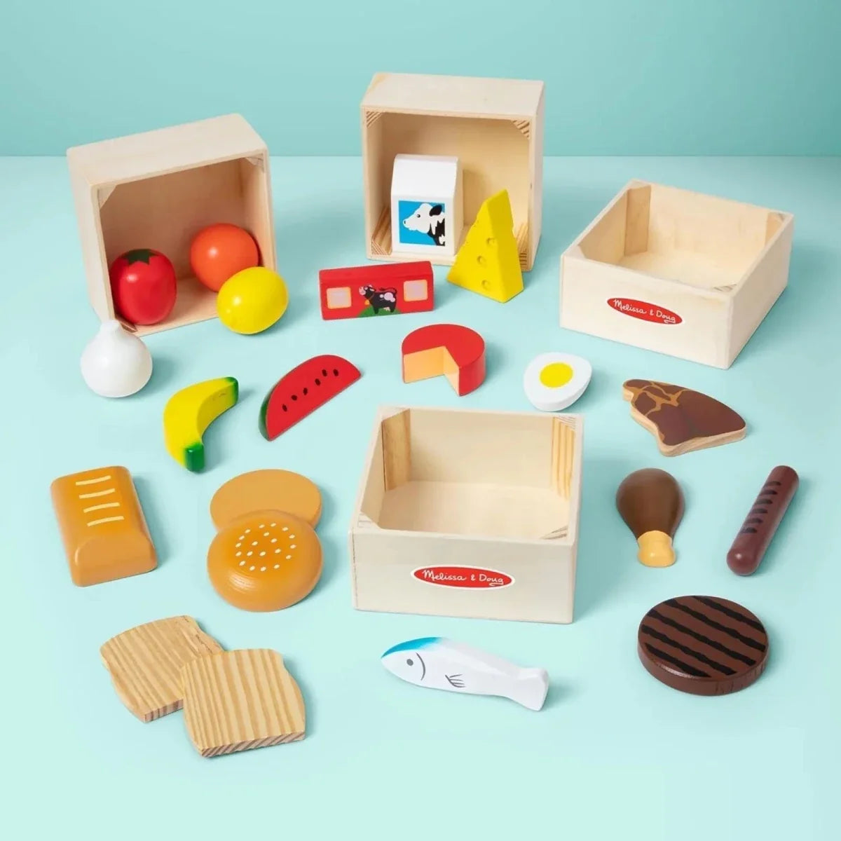 Melissa & Doug Wooden Food Set 21 pcs
