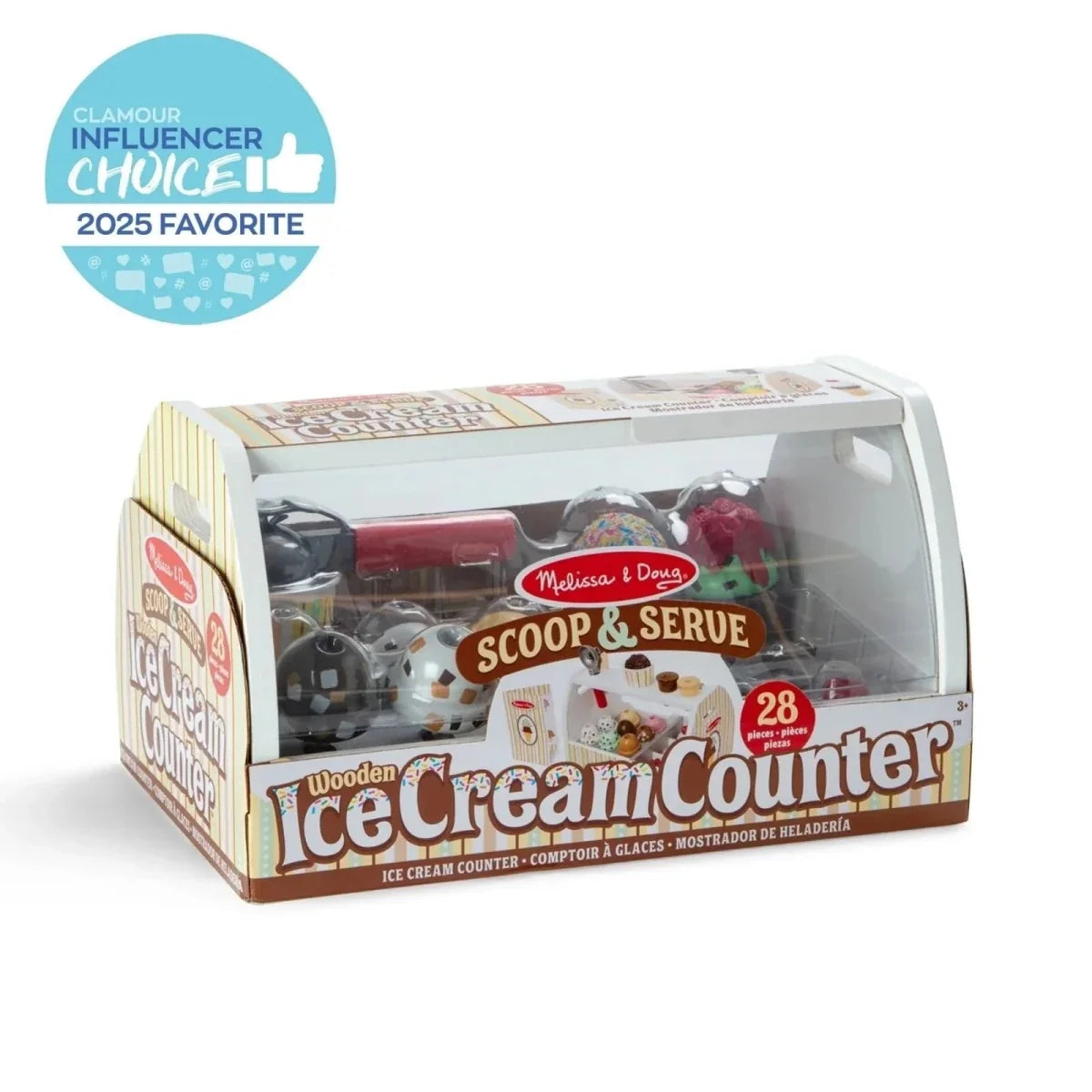 Melissa & Doug Wooden Ice Cream Counter Play Set