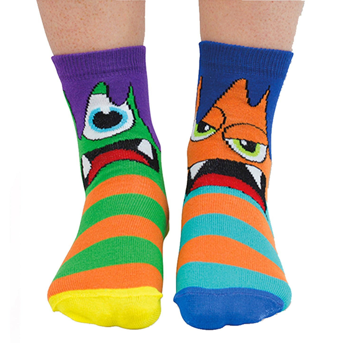 6 Pack Boys Mini Monster Novelty Odd Socks in Gift Box