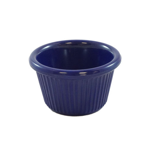 Fluted Melamine Cobalt Blue Ramekin 44ml - Pack Of 12