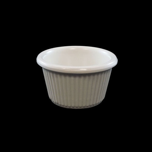 Fluted Melamine White Ramekin 44ml - Pack Of 12