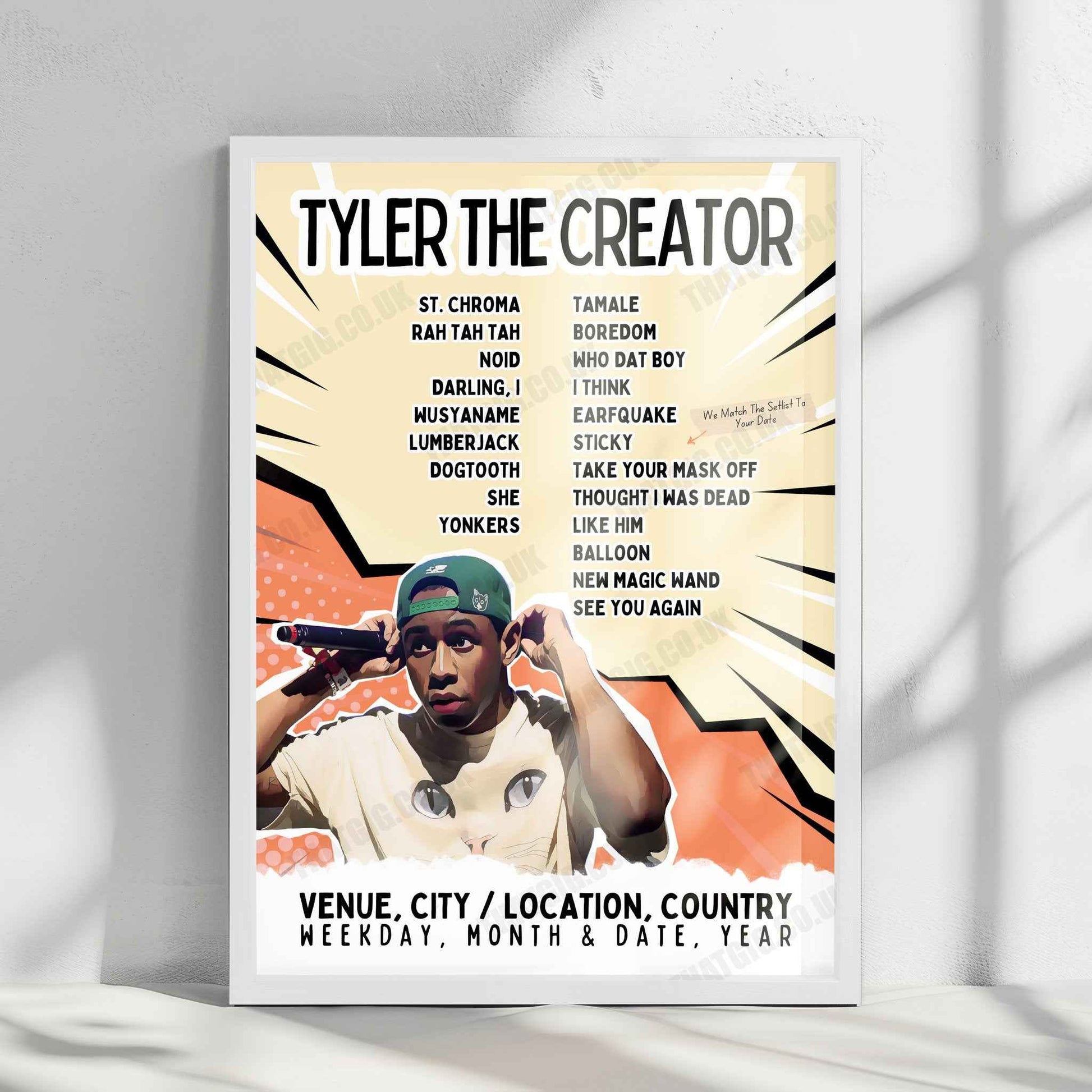 Tyler, The Creator Setlist Poster - Uber Arena, Berlin - May 12th, 2025
