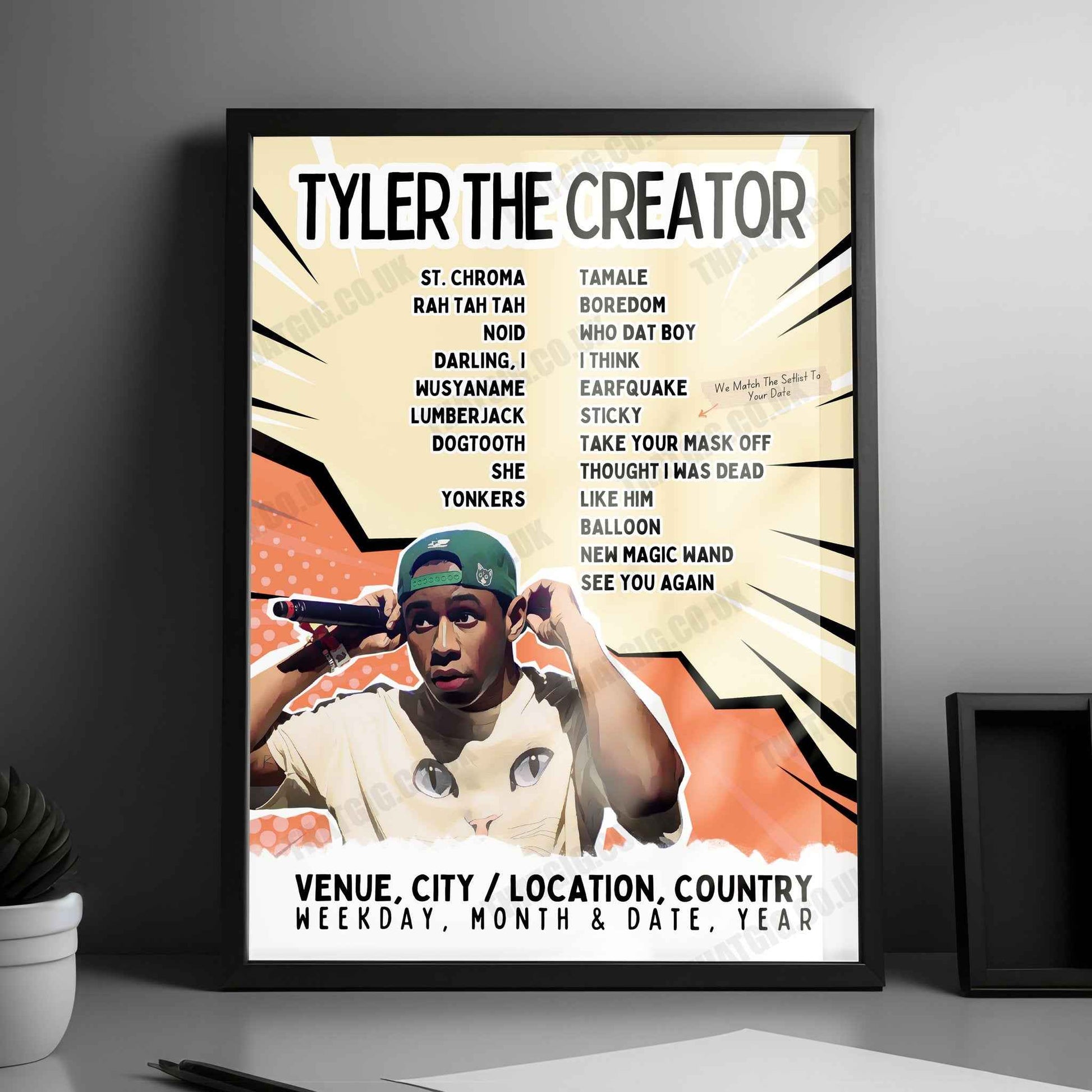 Tyler, The Creator Setlist Poster - Uber Arena, Berlin - May 12th, 2025