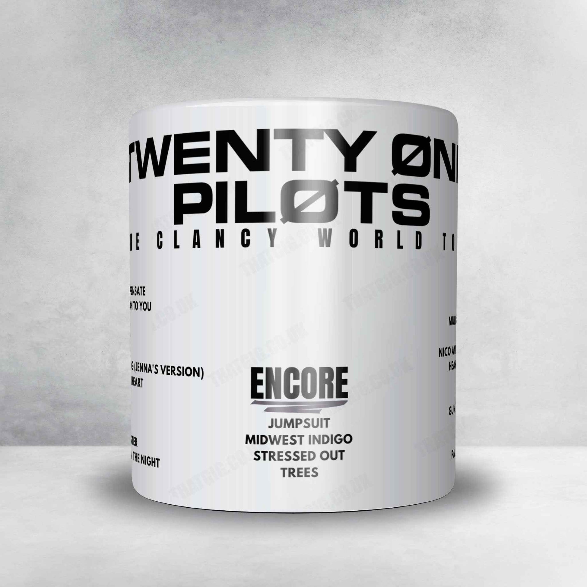 twenty one pilots Setlist Mug - Nationwide Arena, Columbus - October 4th, 2024