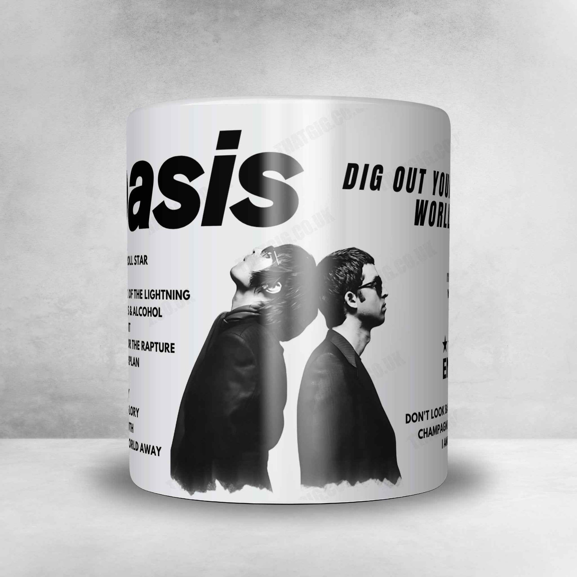 Oasis Setlist Mug - Gurten, Bern - July 18th, 2009