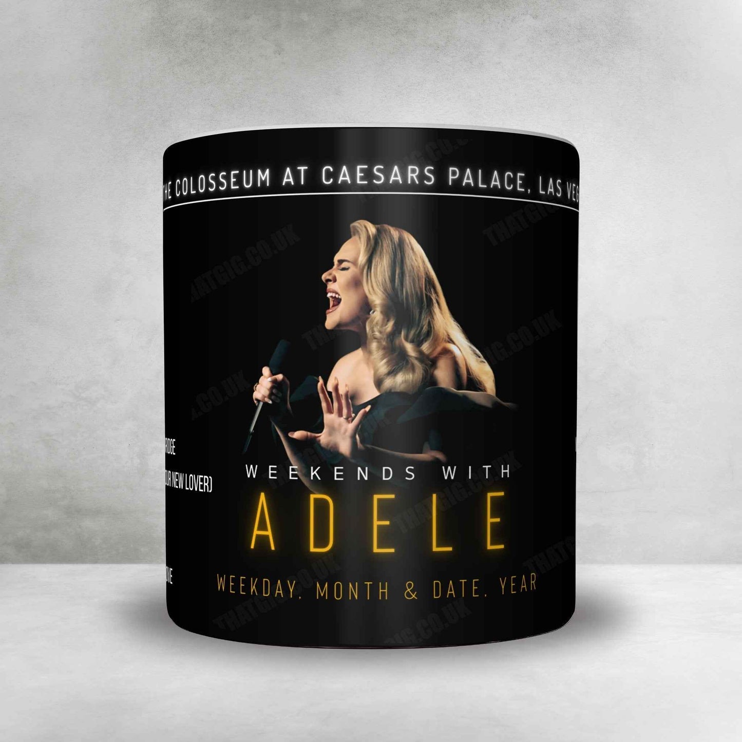 Adele Setlist Mug - The Colosseum at Caesars Palace, Las Vegas - February 10th, 2024