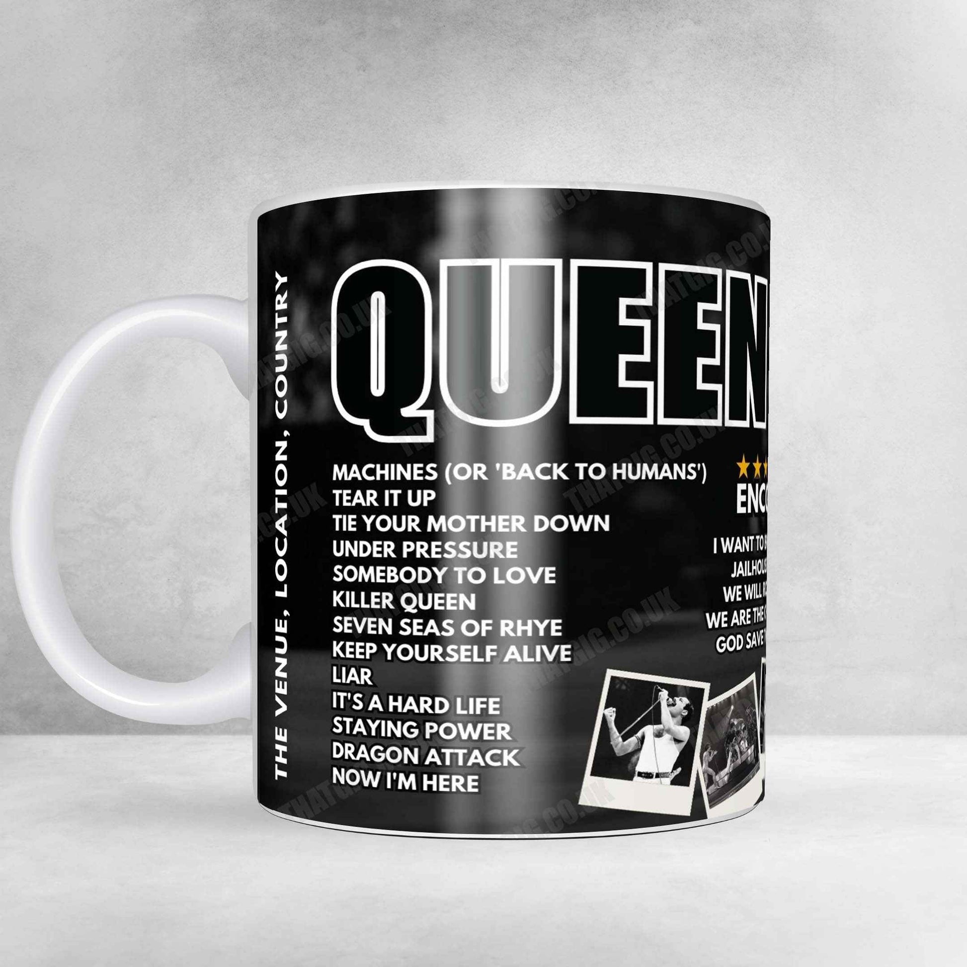 Queen Setlist Mug - Wiener Stadthalle - Halle D, Vienna - September 30th, 1984