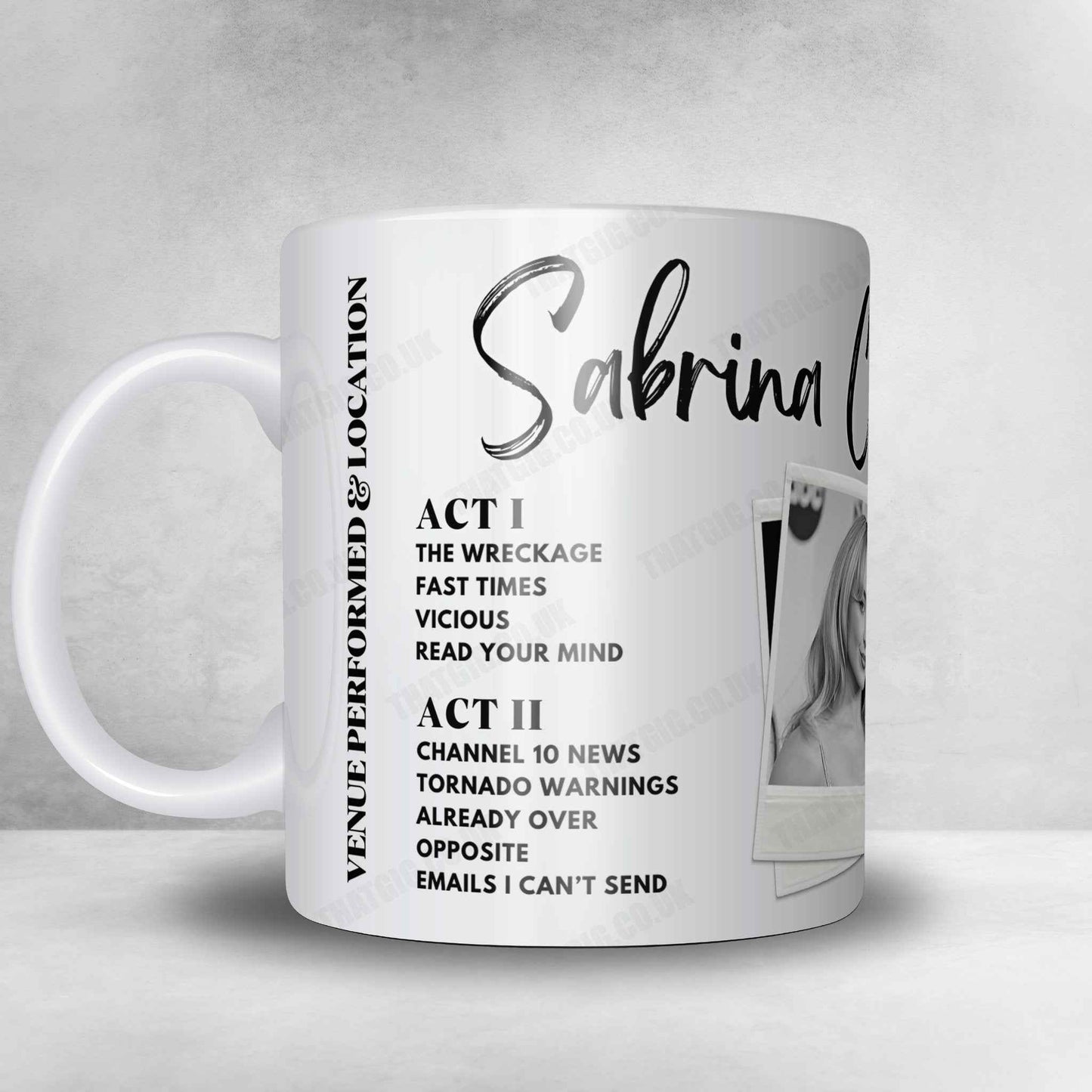 Sabrina Carpenter Setlist Mug - American Airlines Center, Dallas, TX, USA - October 30th, 2024