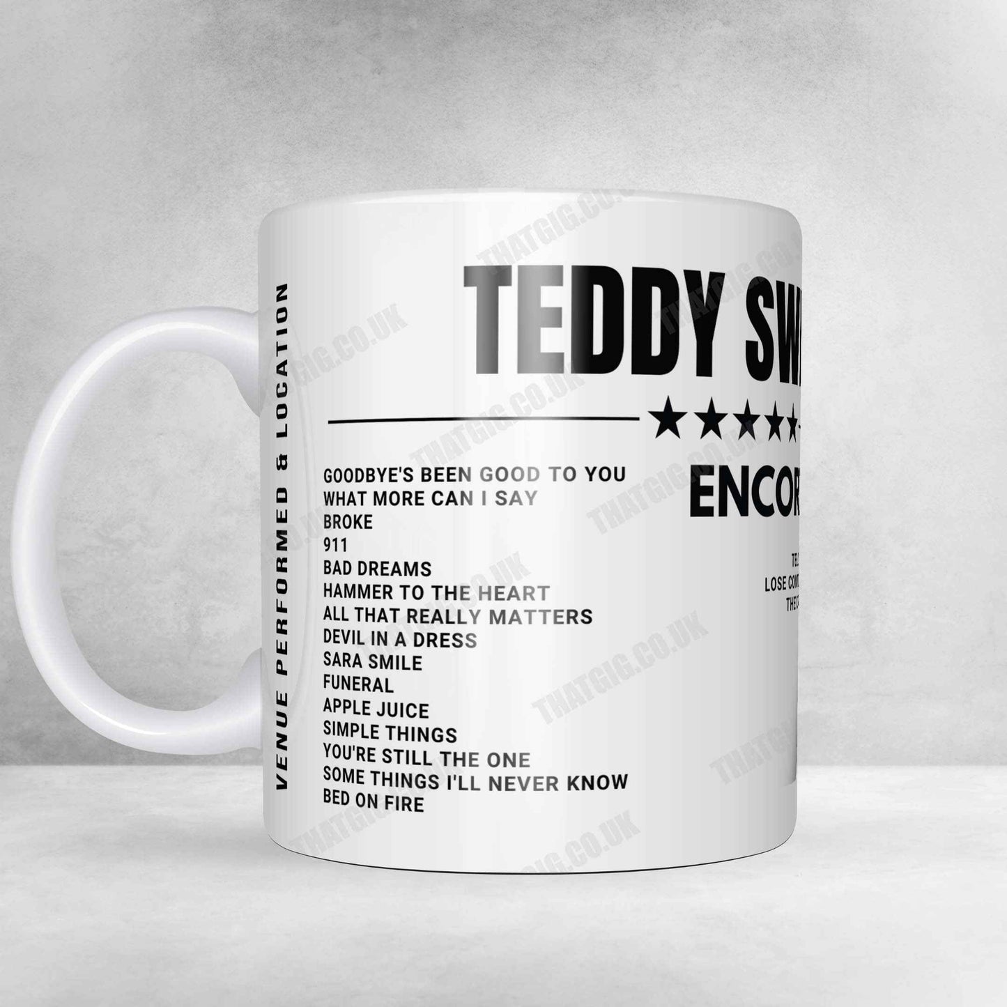 Teddy Swims Setlist Poster - Buckhead Theatre, Atlanta - December 22nd, 2023