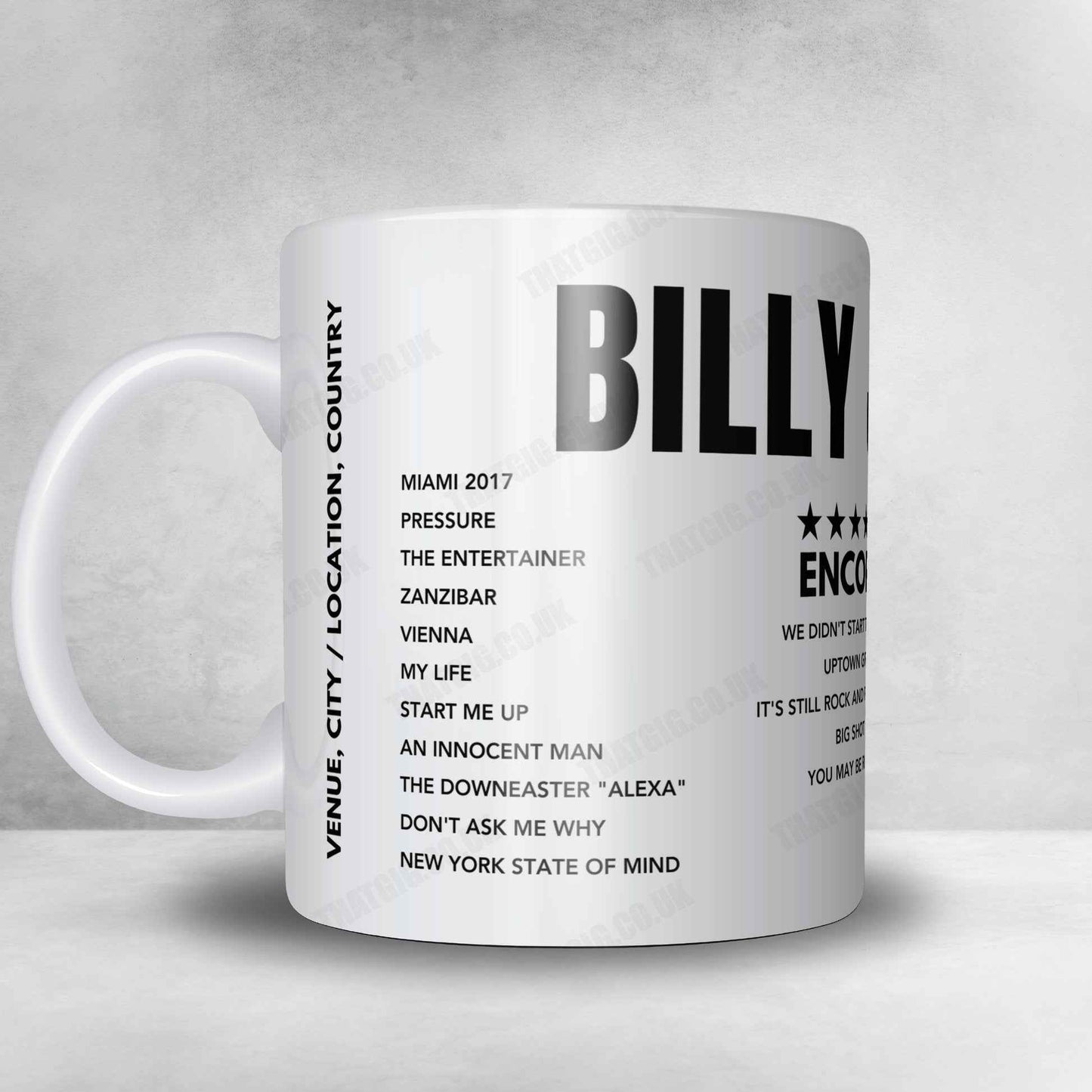 Billy Joel Setlist Mug - UBS Arena - December 31st, 2024