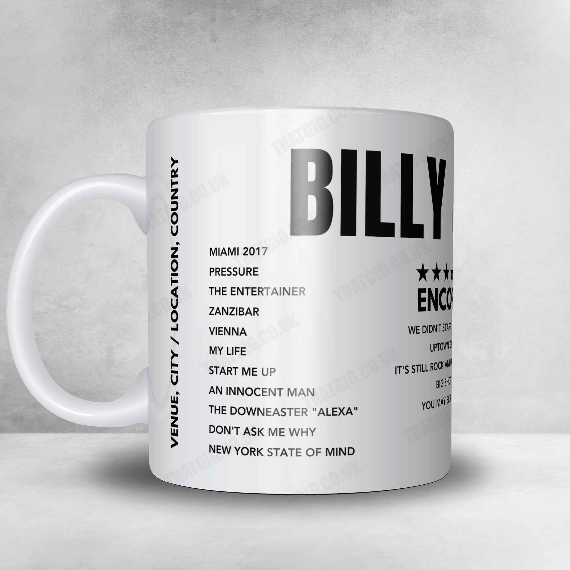 Billy Joel Setlist Mug - Madison Square Garden - February 12th, 2022