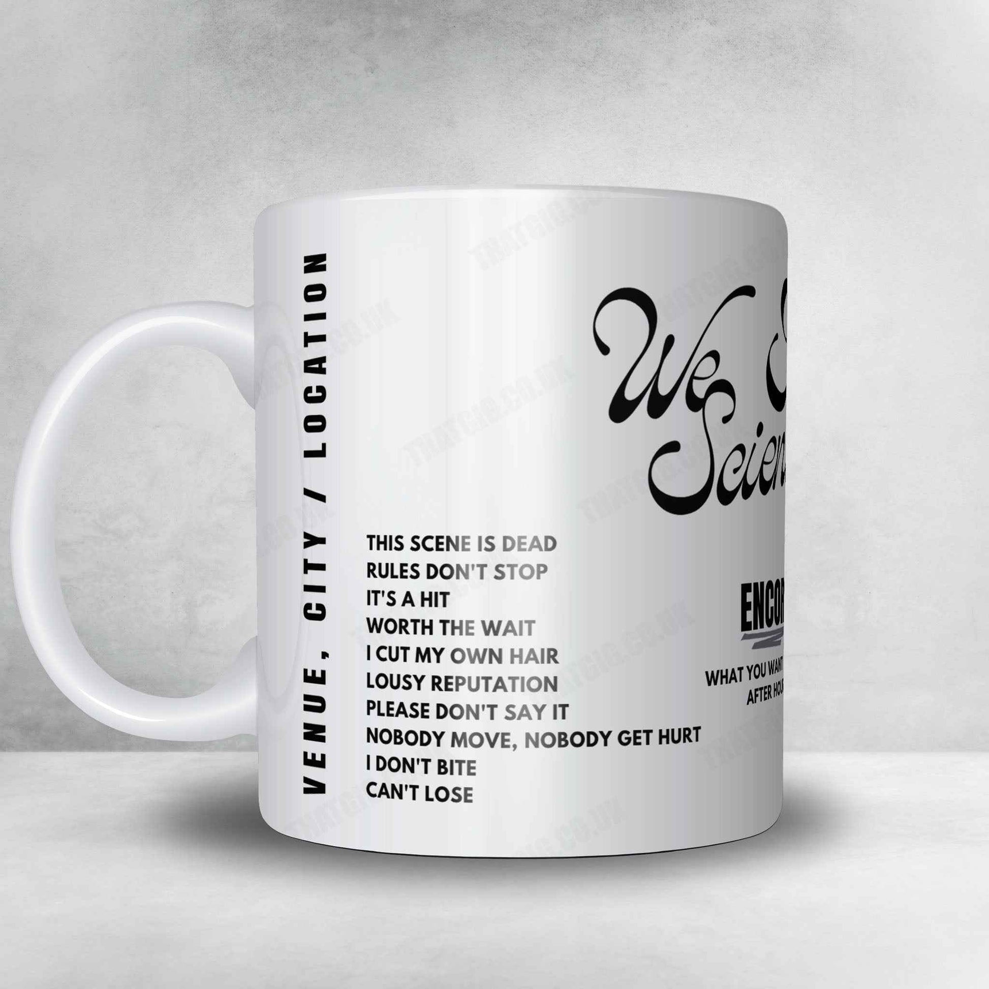 We Are Scientists Setlist Mug - Anne Arundel County Fairgrounds, Crownsville - June 6th, 2025