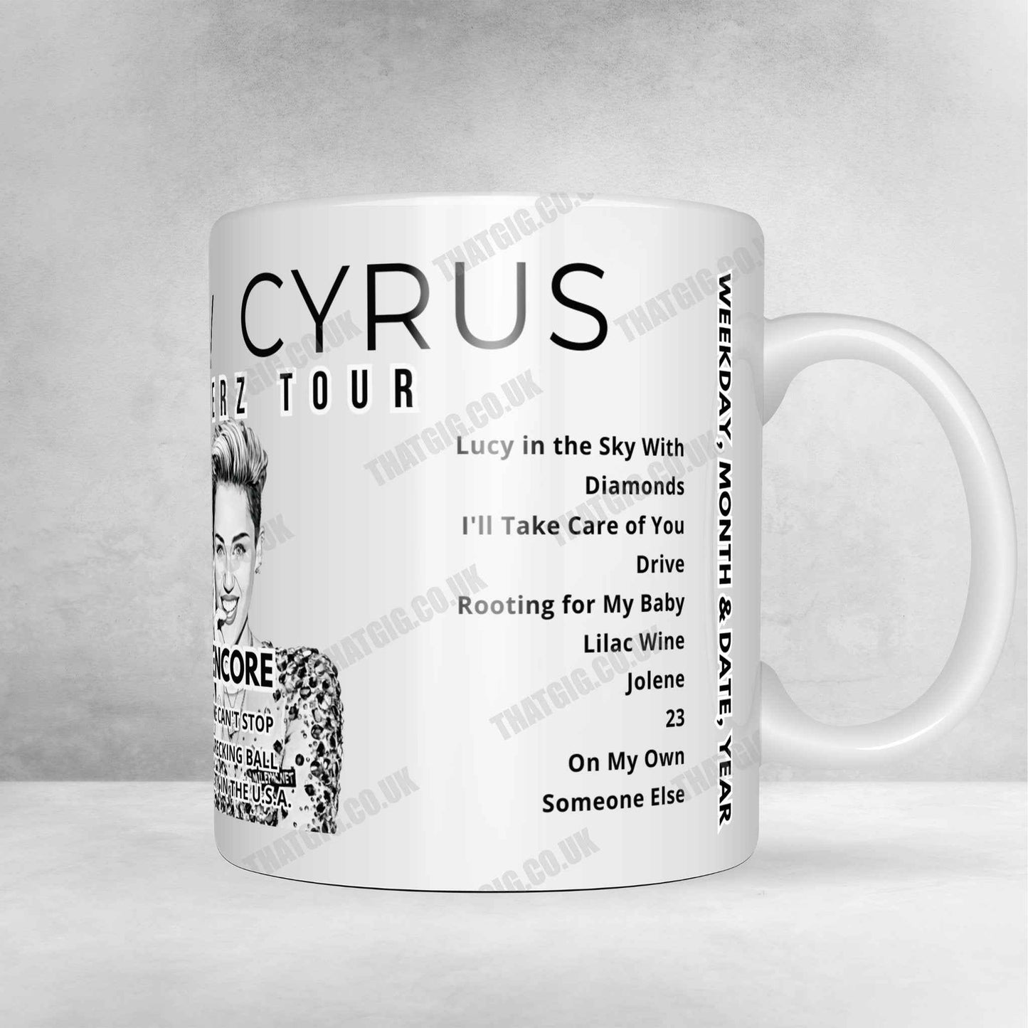 Miley Cyrus Setlist Poster - Autódromo Hermanos Rodríguez, Mexico City - November 20th, 2022