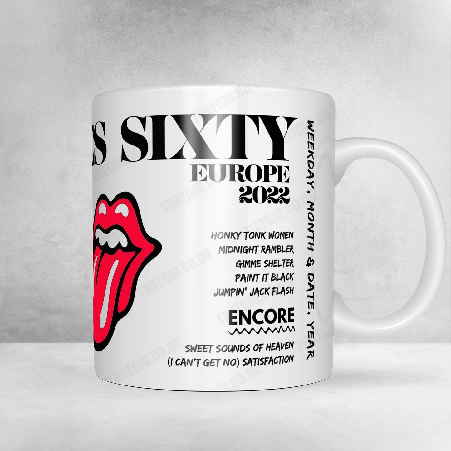 The Rolling Stones Setlist Mug - Ernst Happel Stadion, Vienna, Austria - July 15th, 2022