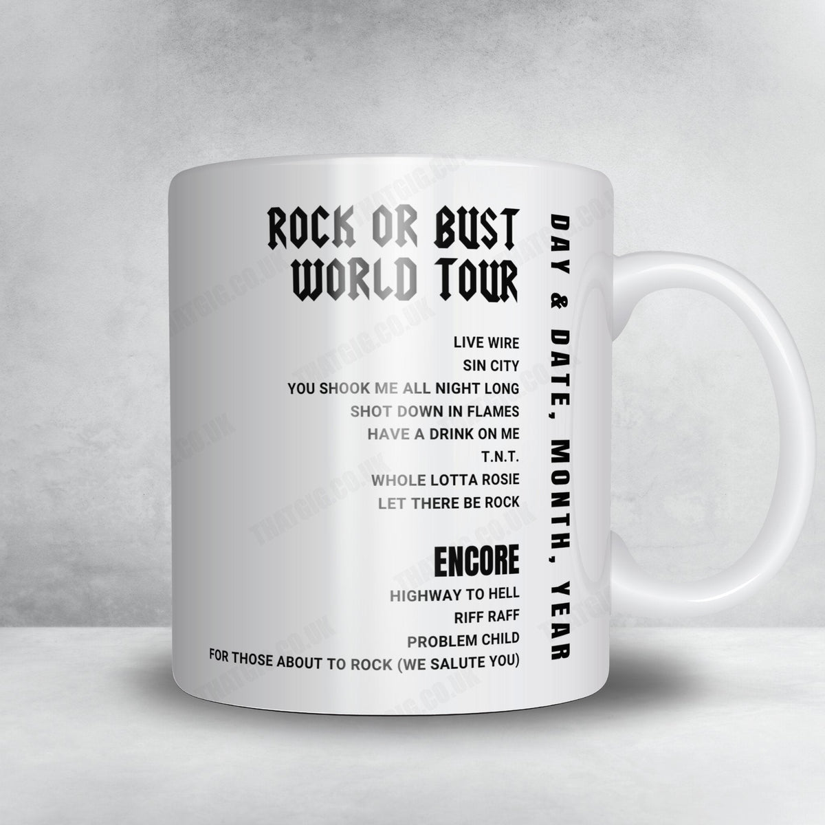 AC/DC Setlist Mug - Stadion Narodowy, Warsaw - July 25th, 2015