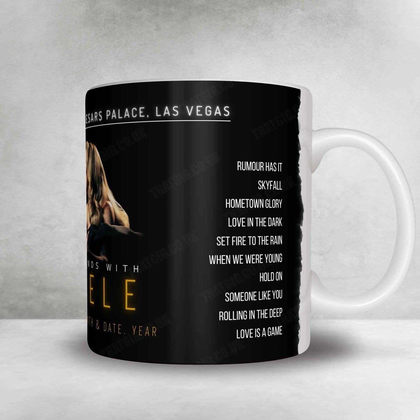 Adele Setlist Mug - The Colosseum at Caesars Palace, Las Vegas - August 4th, 2023