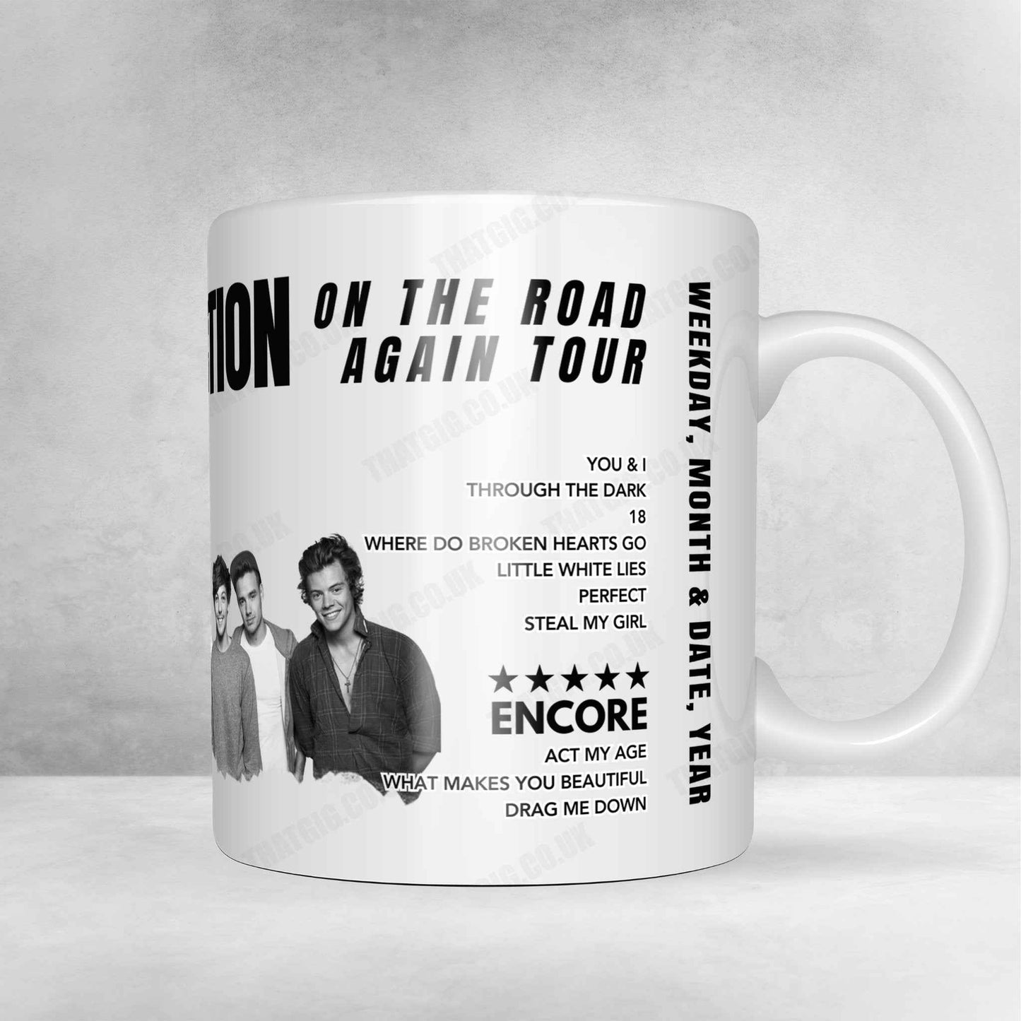 One Direction Setlist Mug - The SSE Hydro, Glasgow, Scotland - October 8th, 2015