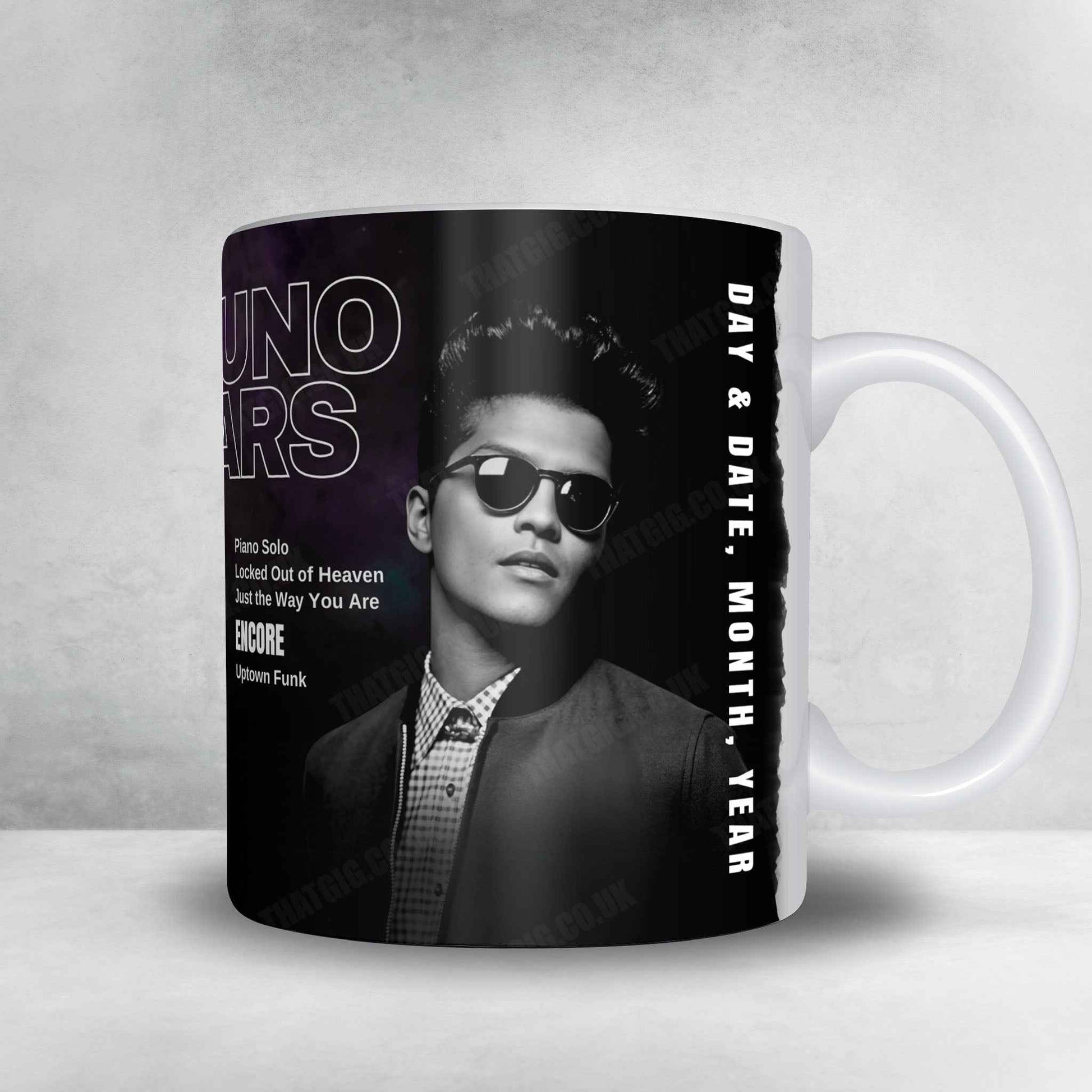 Bruno Mars Setlist Mug - Tokyo Dome, Tokyo - October 26th, 2022