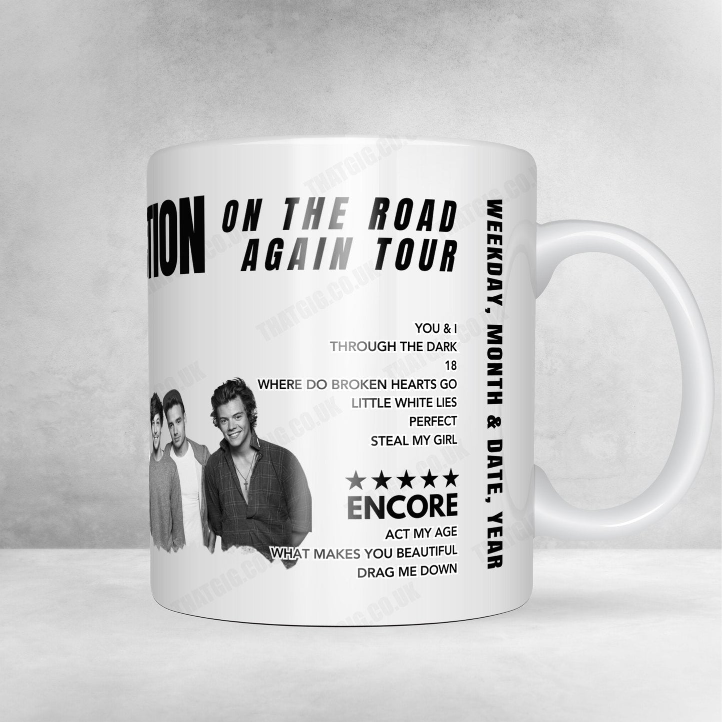 One Direction Setlist Mug - The SSE Arena Belfast, Belfast, Northern Ireland - October 22nd, 2015
