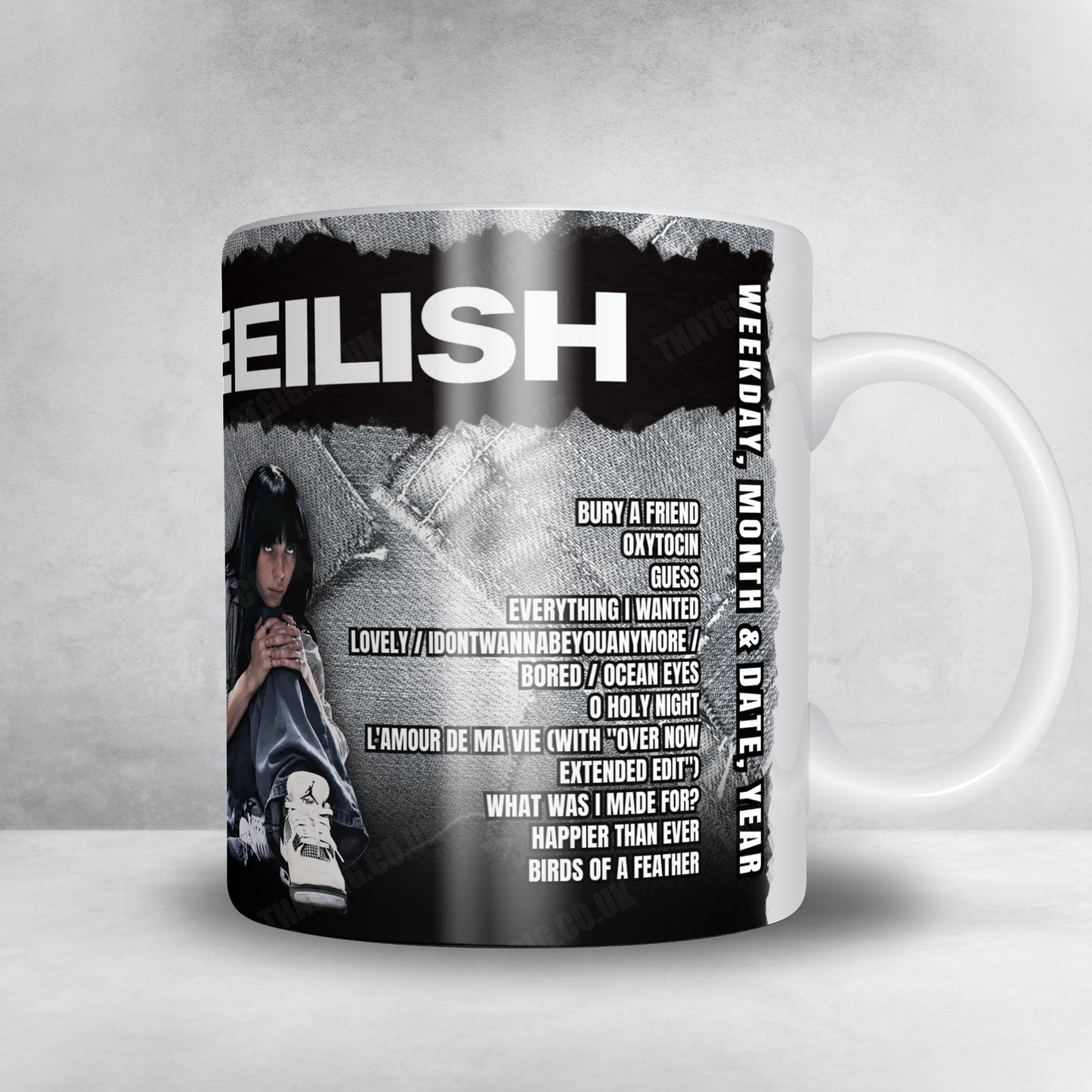 Billie Eilish Setlist Mug - Qudos Bank Arena, Sydney - February 28th, 2025