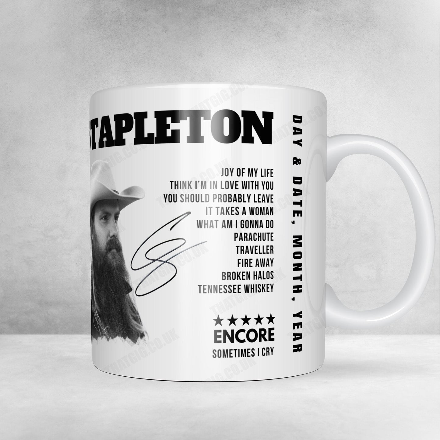 Chris Stapleton Setlist Mug - MidFlorida Credit Union Amphitheatre, Tampa - November 11th, 2023