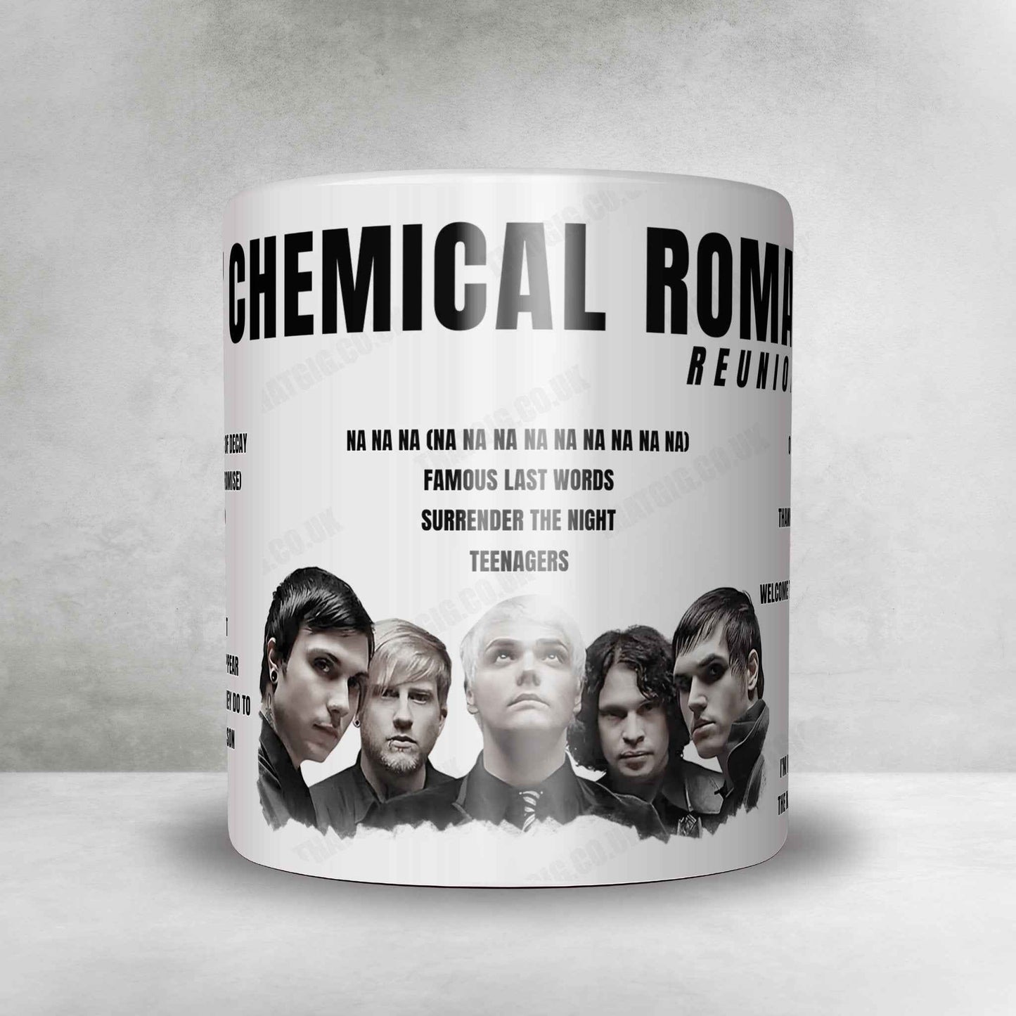 My Chemical Romance Setlist Mug - The Outer Fields at Western Springs, Auckland - March 11th, 2023