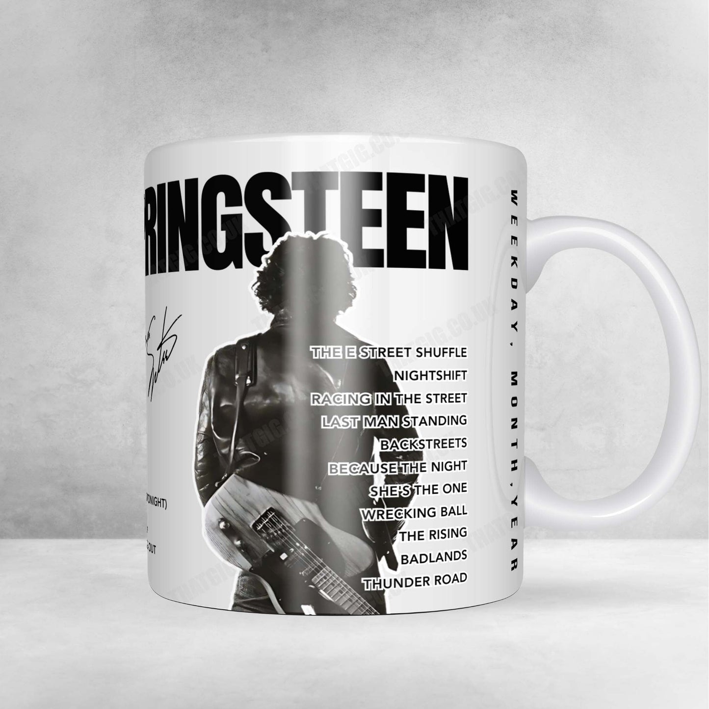 Bruce Springsteen Setlist Mug - Canadian Tire Centre, Ottawa - November 9th, 2024