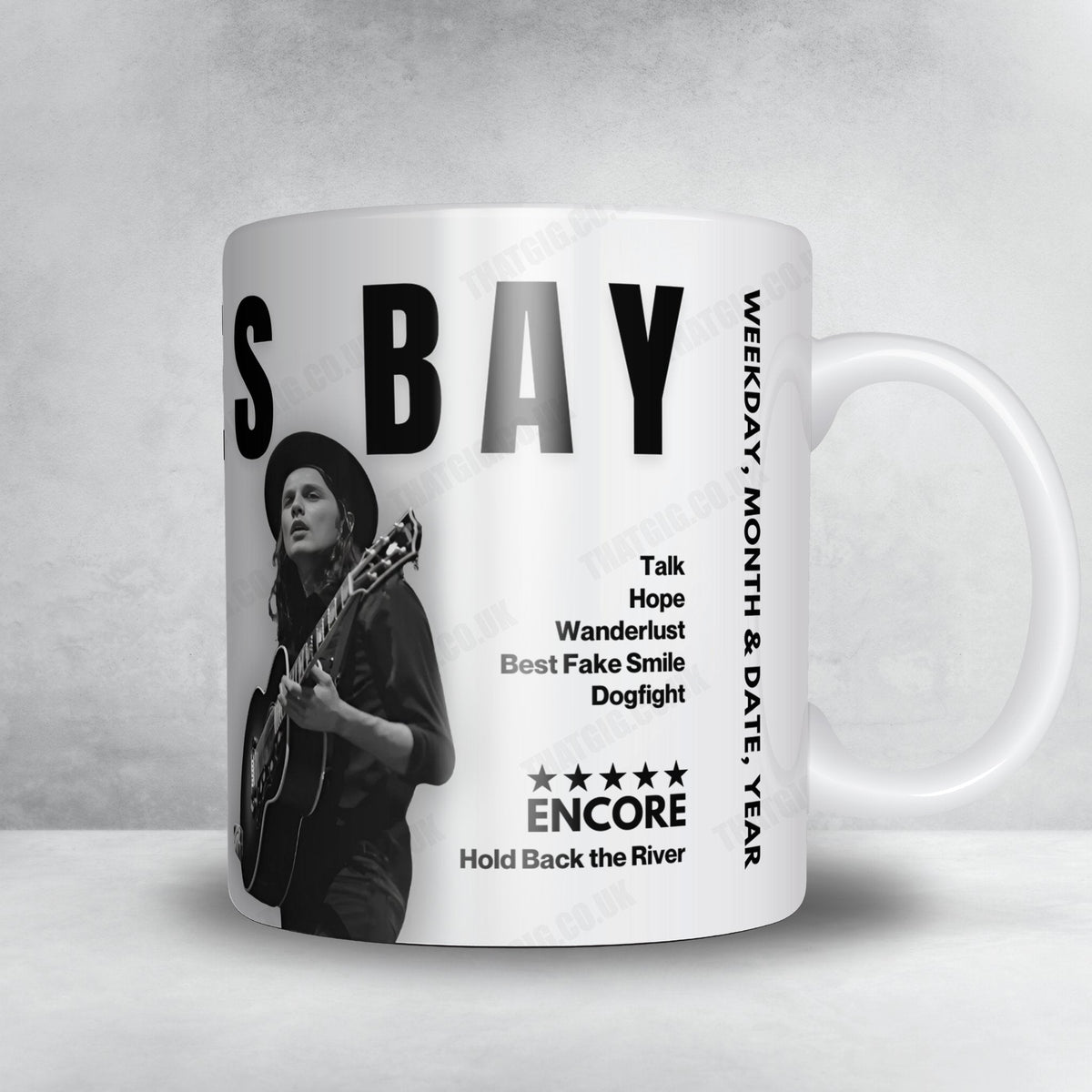 James Bay Setlist Mug - Centurion Golf Club, Hemel Hempstead - June 9th, 2022