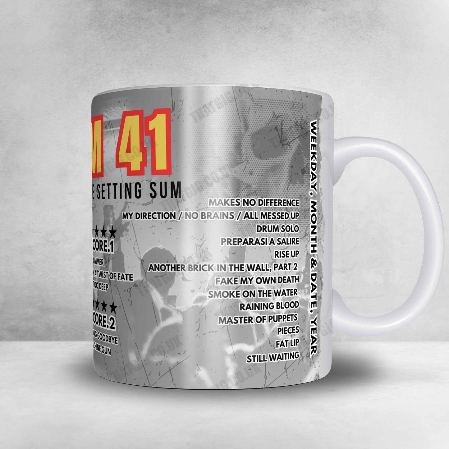 Sum 41 Setlist Mug - Alaska Airlines' Theater of the Clouds, Portland - September 6th, 2024