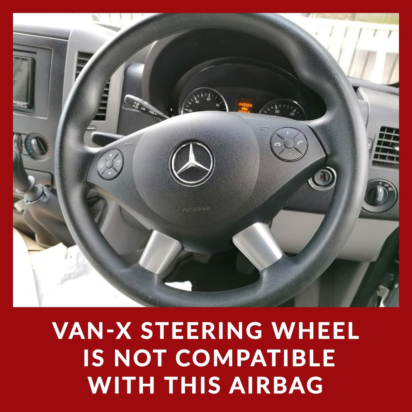 For Mercedes Dodge Sprinter Leather Steering Wheel | Premium Steering Wheel Upgrade | Van-X