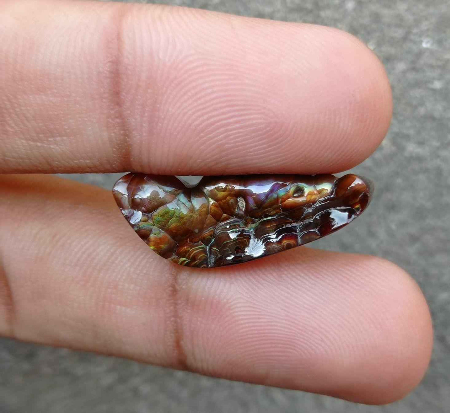 14.7ct Best Color Combination Fire Agate , Polished Fire Agate, Rare Fire agate - Fire Agate For Pendant - Dimensions- 28x11mm